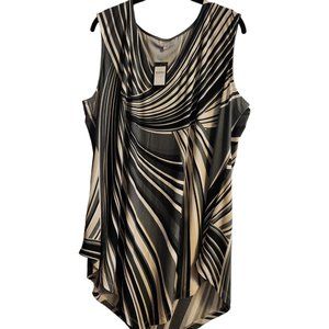 Geometric print tunic, sleeveless, SZ 26/28